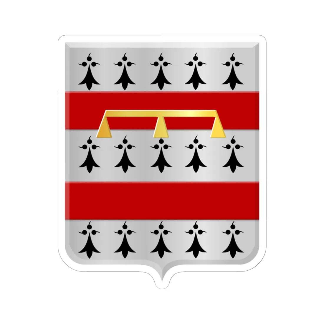 Nandrin wapen (Belgium) (Coat of Arms) STICKER Vinyl Kiss-Cut Decal 6 Inch White - The Sticker Space