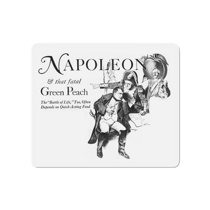 Napoleon and the Peach (Magazine Illustration) Refrigerator Magnet-5" x 5"-The Sticker Space