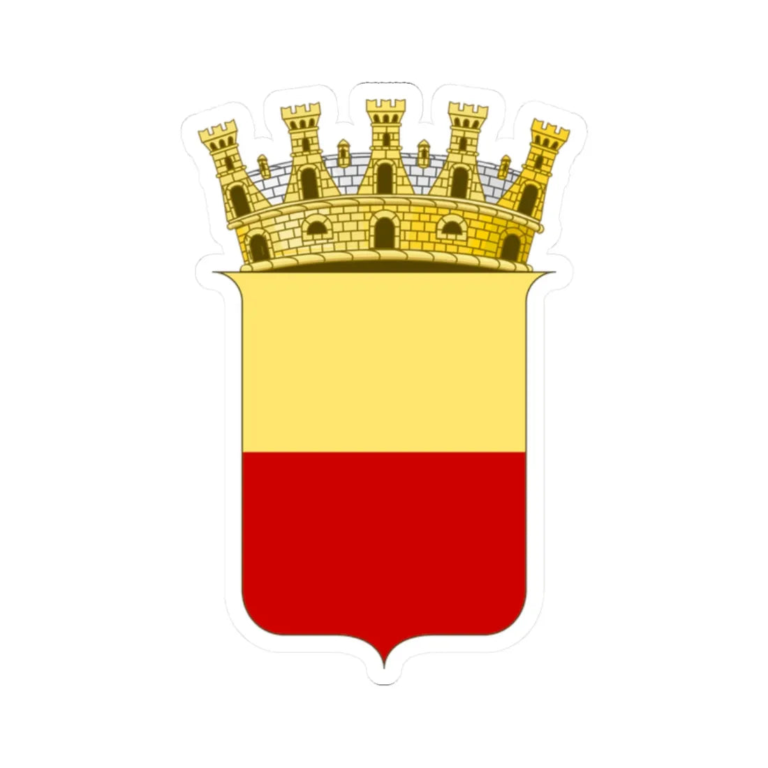 Napoli-Stemma without ornaments (Italy) (Coat of Arms) STICKER Vinyl Kiss-Cut Decal 2 Inch White - The Sticker Space