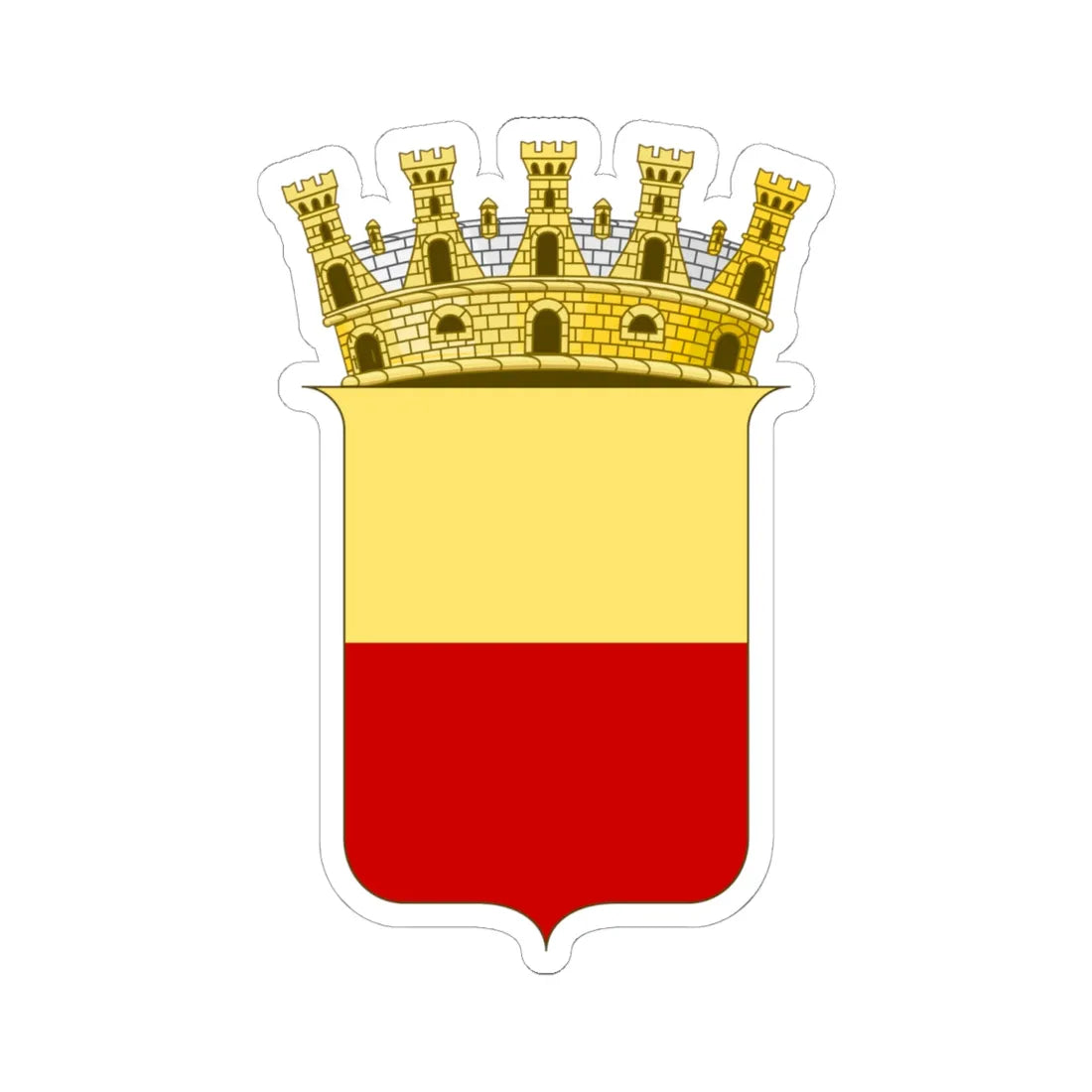 Napoli-Stemma without ornaments (Italy) (Coat of Arms) STICKER Vinyl Kiss-Cut Decal 6 Inch White - The Sticker Space