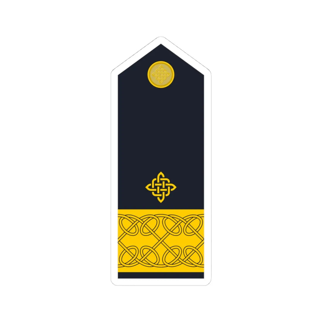 Naramenica ljetne odore komodora HRM (Croatia) (Military Rank) STICKER Vinyl Kiss-Cut Decal 4 Inch White - The Sticker Space