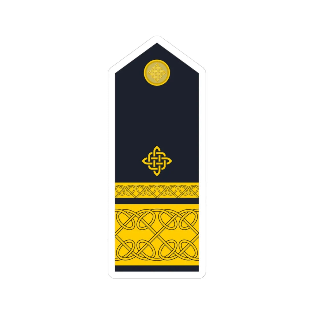 Naramenica ljetne odore kontraadmirala HRM (Croatia) (Military Rank) STICKER Vinyl Kiss-Cut Decal 3 Inch White - The Sticker Space