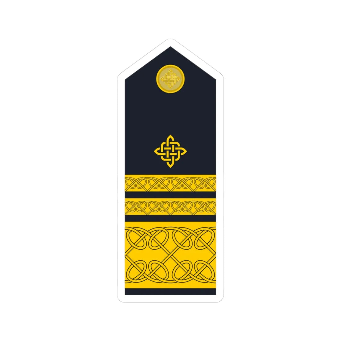 Naramenica ljetne odore viceadmirala HRM (Croatia) (Military Rank) STICKER Vinyl Kiss-Cut Decal 3 Inch White - The Sticker Space