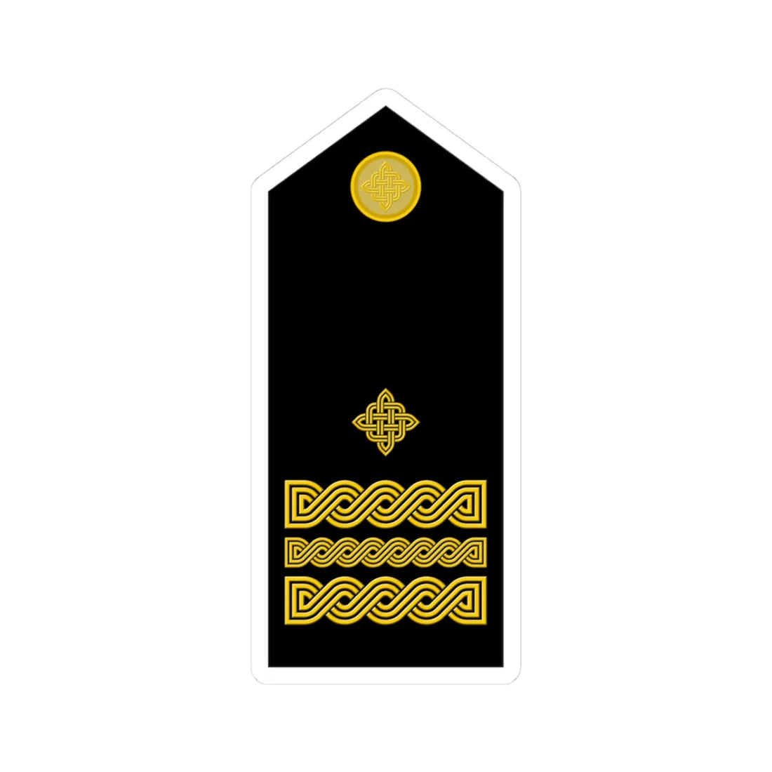 Naramenica svečane odore brigadnog generala HKoV (Croatia) (Military Rank) STICKER Vinyl Kiss-Cut Decal 3 Inch White - The Sticker Space