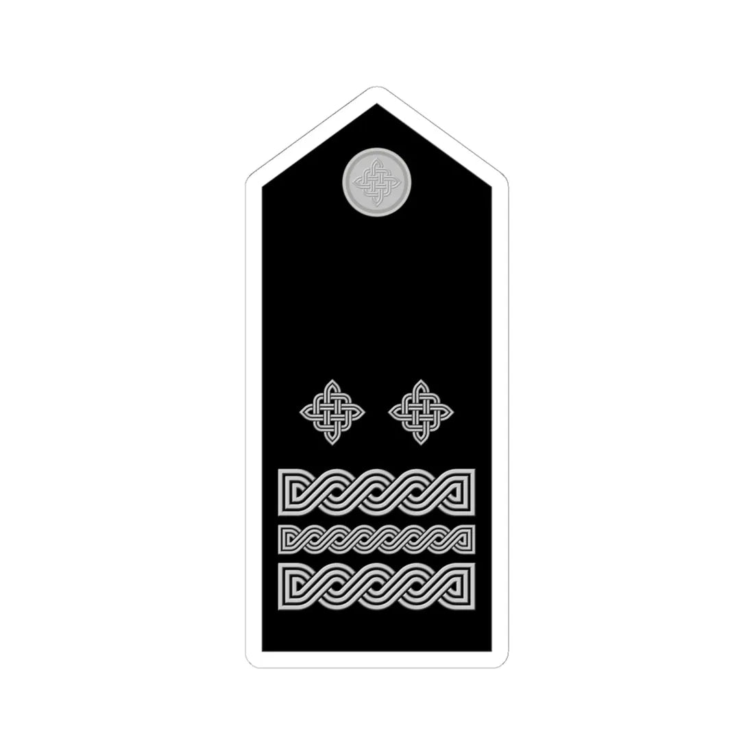 Naramenica svečane odore generala bojnika HRZ i PZO (Croatia) (Military Rank) STICKER Vinyl Kiss-Cut Decal 6 Inch White - The Sticker Space