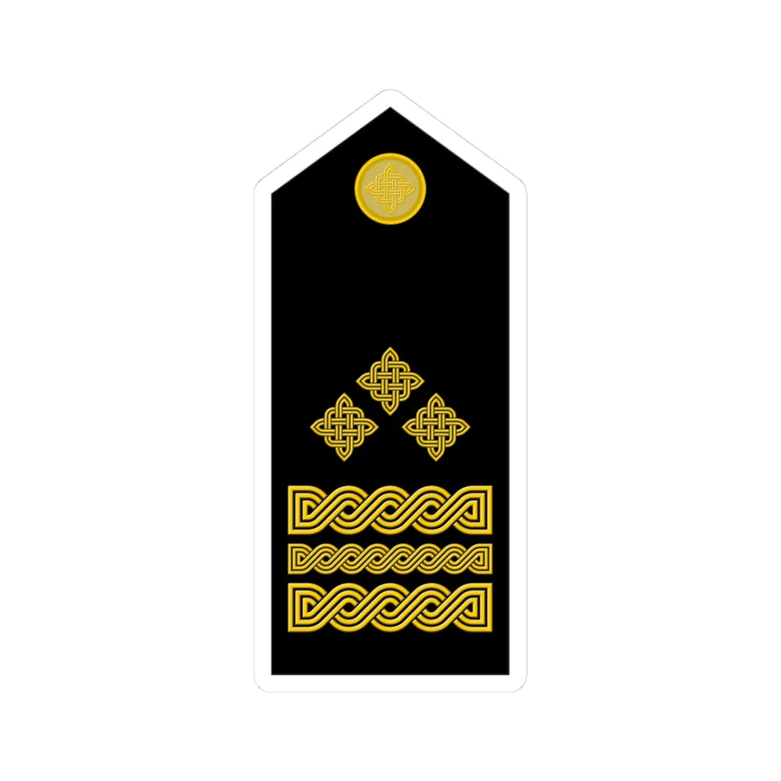 Naramenica svečane odore generala pukovnika HKoV (Croatia) (Military Rank) STICKER Vinyl Kiss-Cut Decal 3 Inch White - The Sticker Space