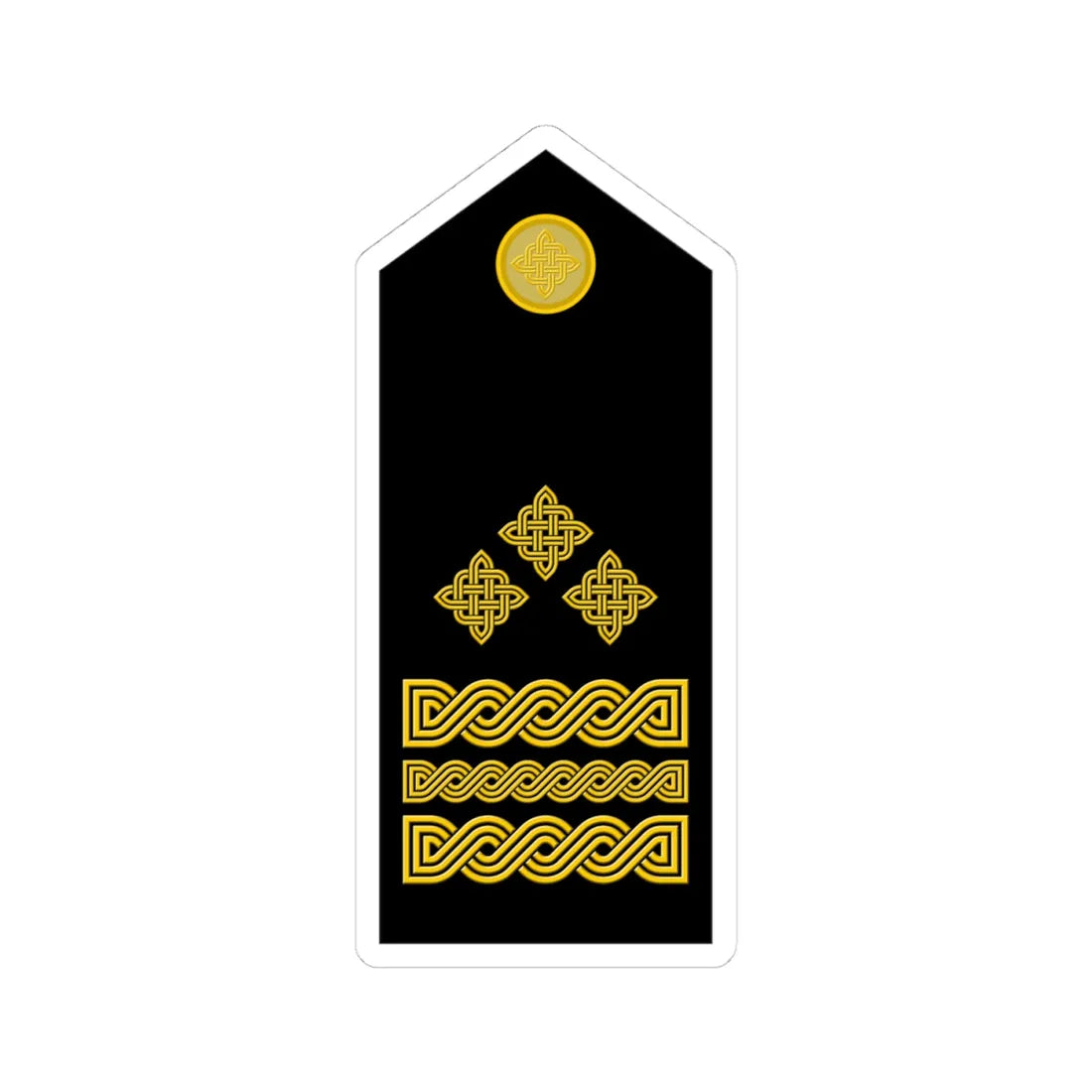 Naramenica svečane odore generala pukovnika HKoV (Croatia) (Military Rank) STICKER Vinyl Kiss-Cut Decal 4 Inch White - The Sticker Space