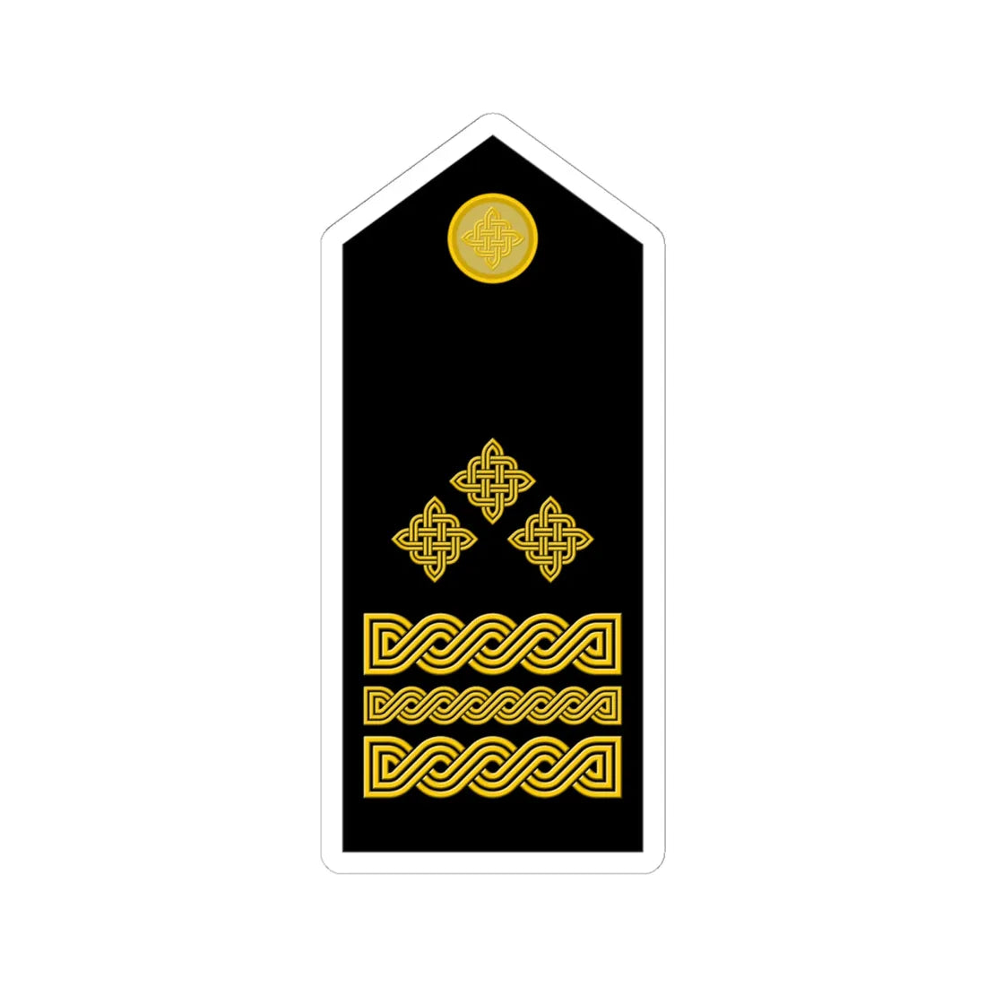 Naramenica svečane odore generala pukovnika HKoV (Croatia) (Military Rank) STICKER Vinyl Kiss-Cut Decal 6 Inch White - The Sticker Space