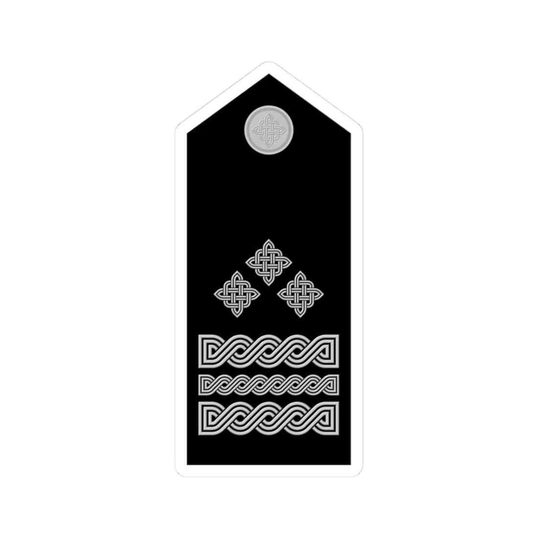 Naramenica svečane odore generala pukovnika HRZ i PZO (Croatia) (Military Rank) STICKER Vinyl Kiss-Cut Decal 3 Inch White - The Sticker Space