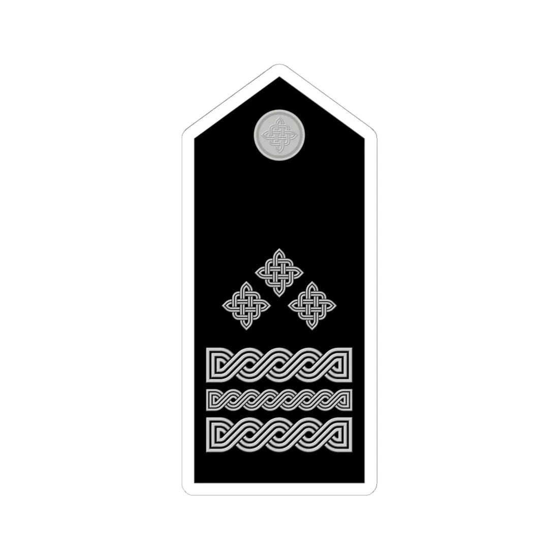 Naramenica svečane odore generala pukovnika HRZ i PZO (Croatia) (Military Rank) STICKER Vinyl Kiss-Cut Decal 6 Inch White - The Sticker Space