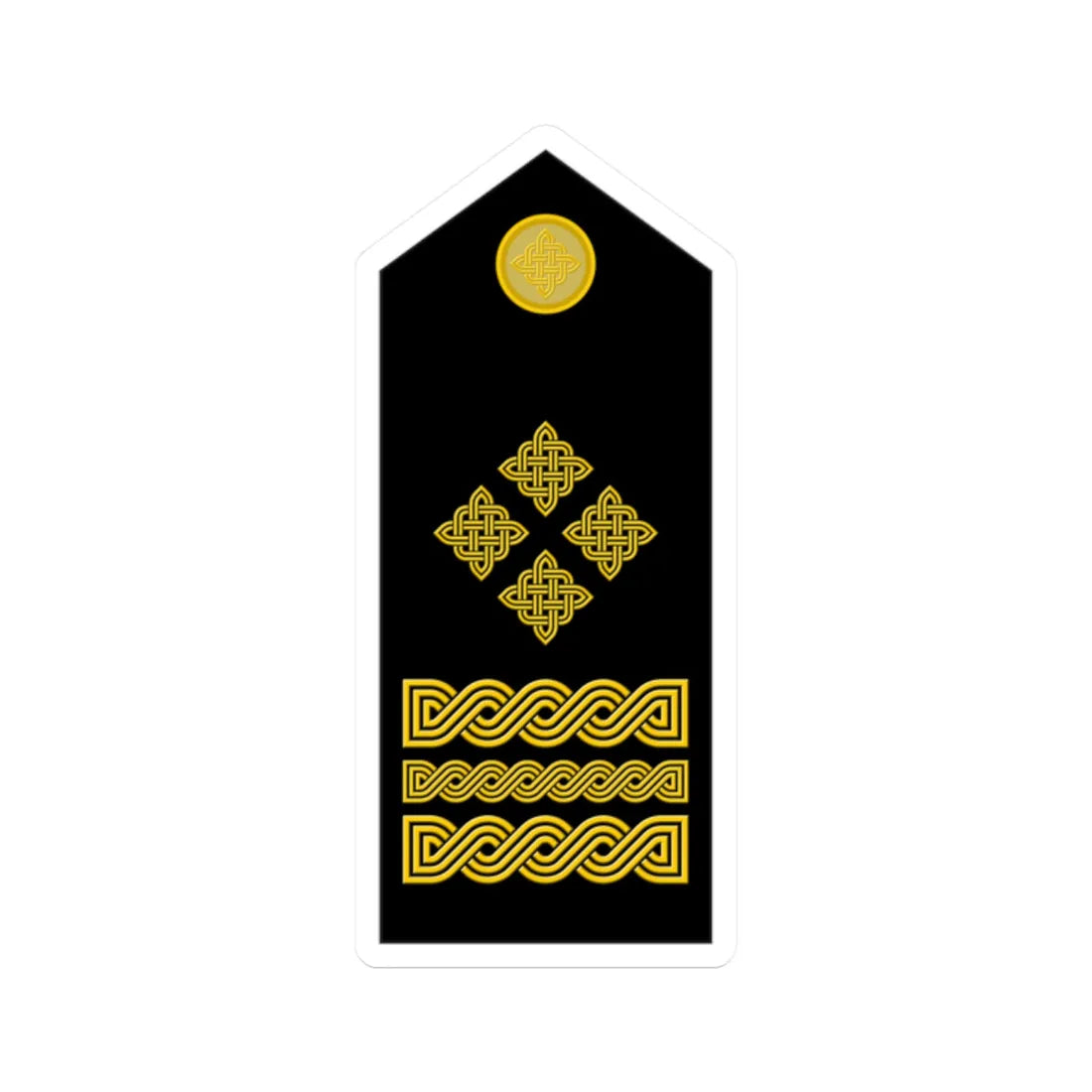 Naramenica svečane odore generala zbora HKoV (Croatia) (Military Rank) STICKER Vinyl Kiss-Cut Decal 2 Inch White - The Sticker Space