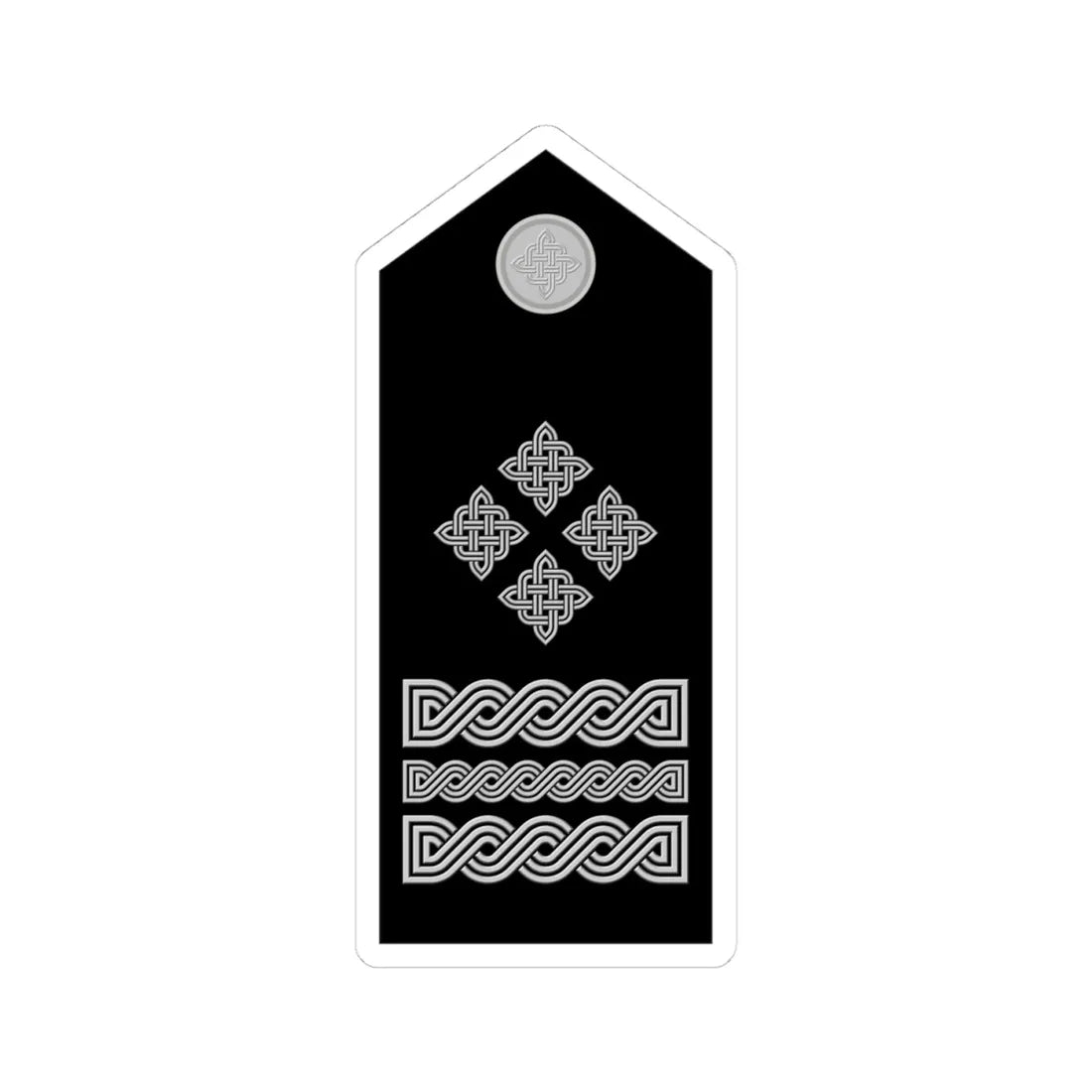 Naramenica svečane odore generala zbora HRZ i PZO (Croatia) (Military Rank) STICKER Vinyl Kiss-Cut Decal 4 Inch White - The Sticker Space