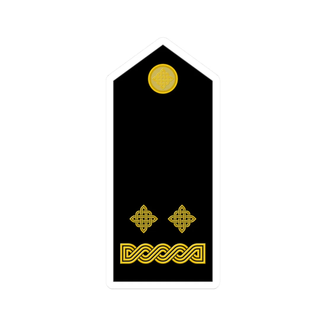 Naramenica svečane odore natporučnika HKoV (Croatia) (Military Rank) STICKER Vinyl Kiss-Cut Decal 2 Inch White - The Sticker Space