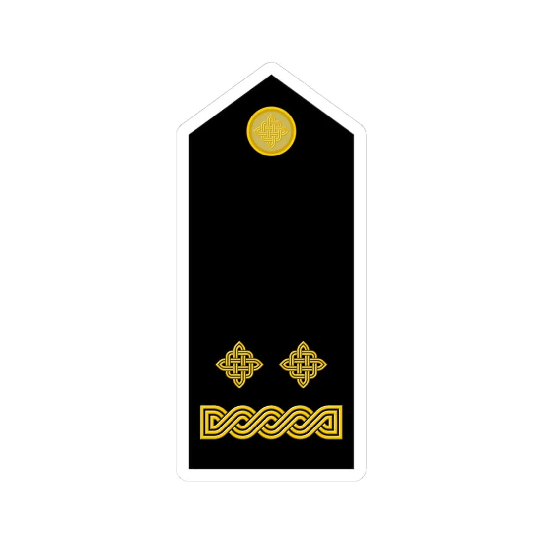 Naramenica svečane odore natporučnika HKoV (Croatia) (Military Rank) STICKER Vinyl Kiss-Cut Decal 3 Inch White - The Sticker Space