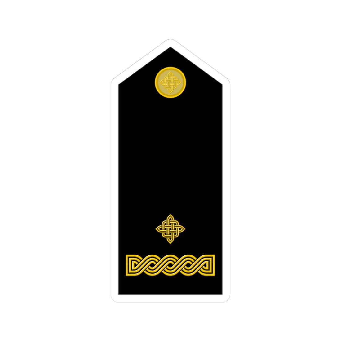 Naramenica svečane odore poručnika HKoV (Croatia) (Military Rank) STICKER Vinyl Kiss-Cut Decal 3 Inch White - The Sticker Space