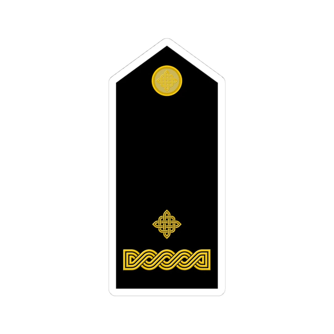 Naramenica svečane odore poručnika HKoV (Croatia) (Military Rank) STICKER Vinyl Kiss-Cut Decal 4 Inch White - The Sticker Space