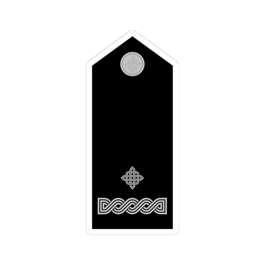 Naramenica svečane odore poručnika HRZ i PZO (Croatia) (Military Rank) STICKER Vinyl Kiss-Cut Decal 4 Inch White - The Sticker Space