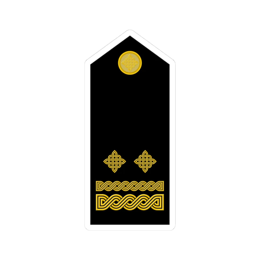 Naramenica svečane odore pukovnika HKoV (Croatia) (Military Rank) STICKER Vinyl Kiss-Cut Decal 3 Inch White - The Sticker Space