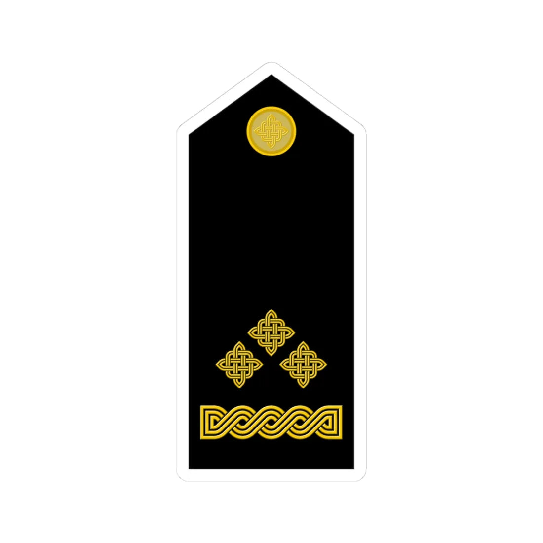 Naramenica svečane odore satnika HKoV (Croatia) (Military Rank) STICKER Vinyl Kiss-Cut Decal 3 Inch White - The Sticker Space