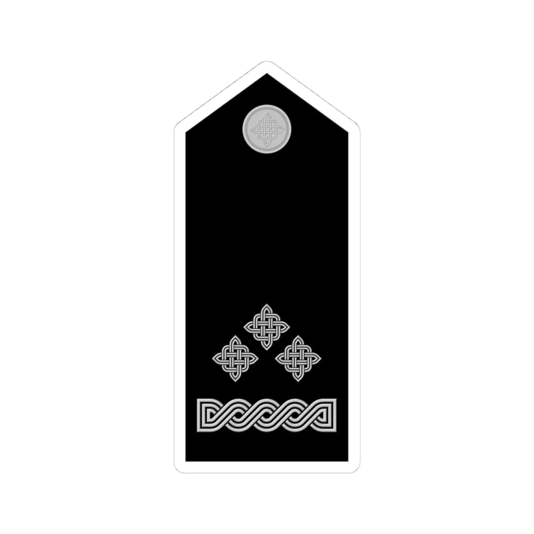 Naramenica svečane odore satnika HRZ i PZO (Croatia) (Military Rank) STICKER Vinyl Kiss-Cut Decal 4 Inch White - The Sticker Space