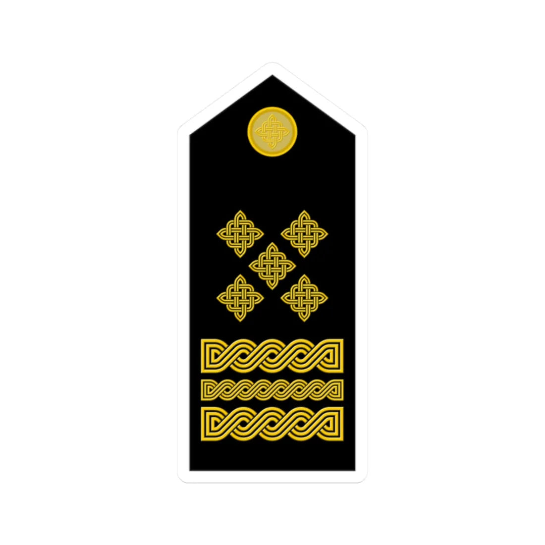 Naramenica svečane odore stožernog generala HKoV (Croatia) (Military Rank) STICKER Vinyl Kiss-Cut Decal 2 Inch White - The Sticker Space