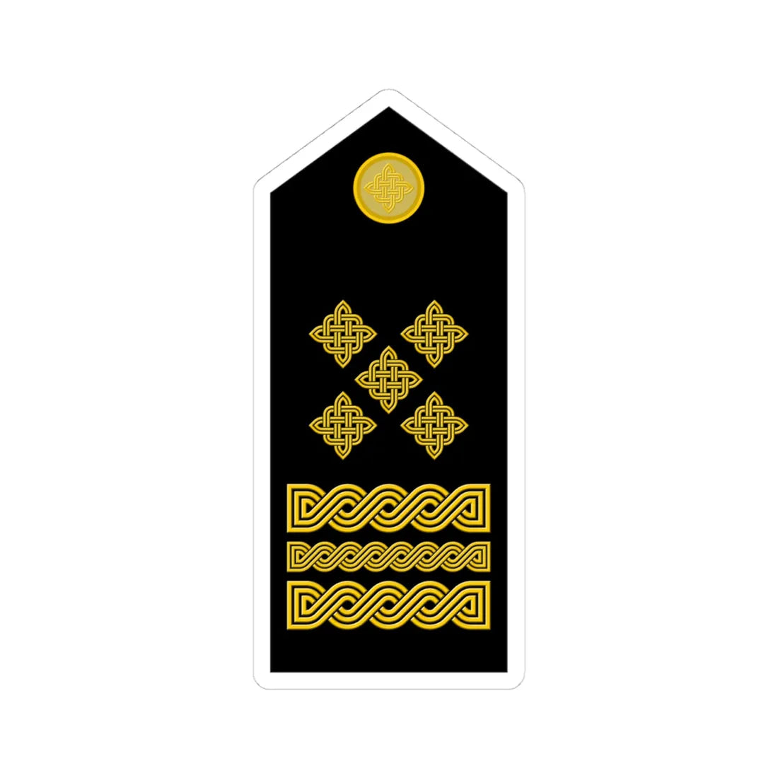 Naramenica svečane odore stožernog generala HKoV (Croatia) (Military Rank) STICKER Vinyl Kiss-Cut Decal 4 Inch White - The Sticker Space