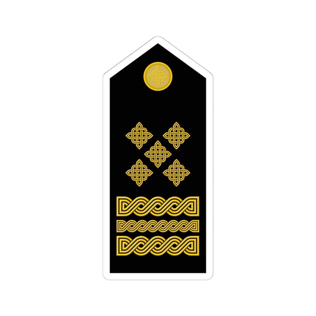 Naramenica svečane odore stožernog generala HKoV (Croatia) (Military Rank) STICKER Vinyl Kiss-Cut Decal 6 Inch White - The Sticker Space