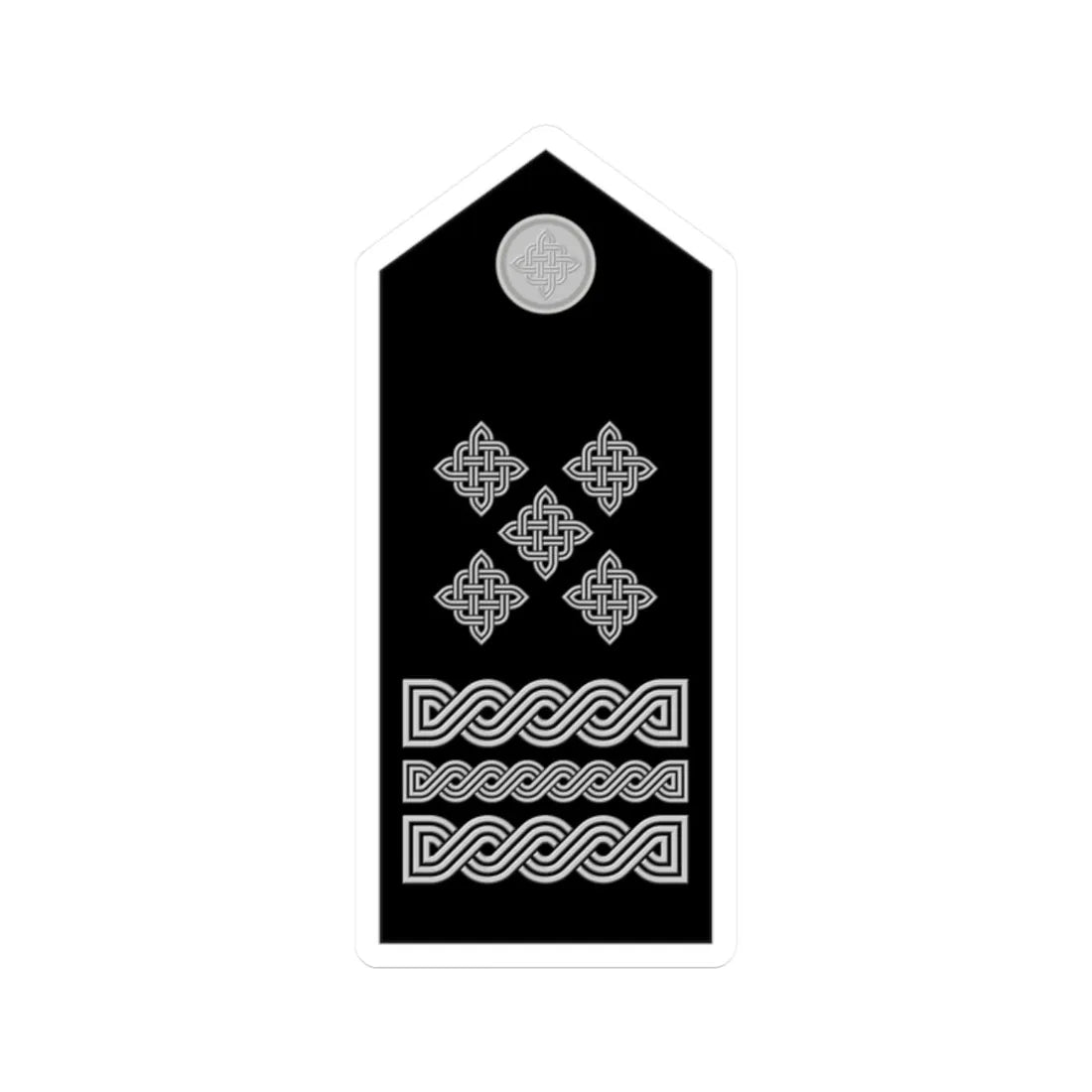 Naramenica svečane odore stožernog generala HRZ i PZO (Croatia) (Military Rank) STICKER Vinyl Kiss-Cut Decal 2 Inch White - The Sticker Space