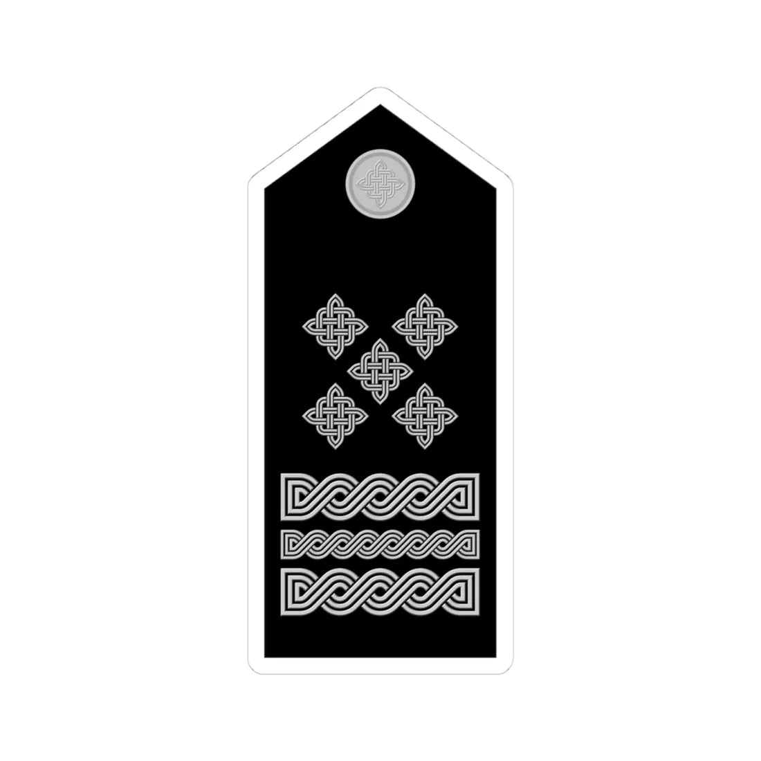 Naramenica svečane odore stožernog generala HRZ i PZO (Croatia) (Military Rank) STICKER Vinyl Kiss-Cut Decal 4 Inch White - The Sticker Space