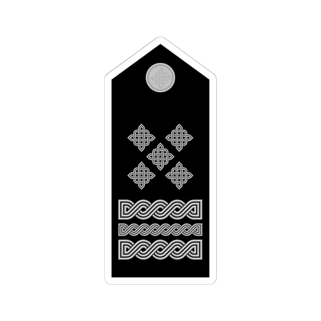 Naramenica svečane odore stožernog generala HRZ i PZO (Croatia) (Military Rank) STICKER Vinyl Kiss-Cut Decal 6 Inch White - The Sticker Space