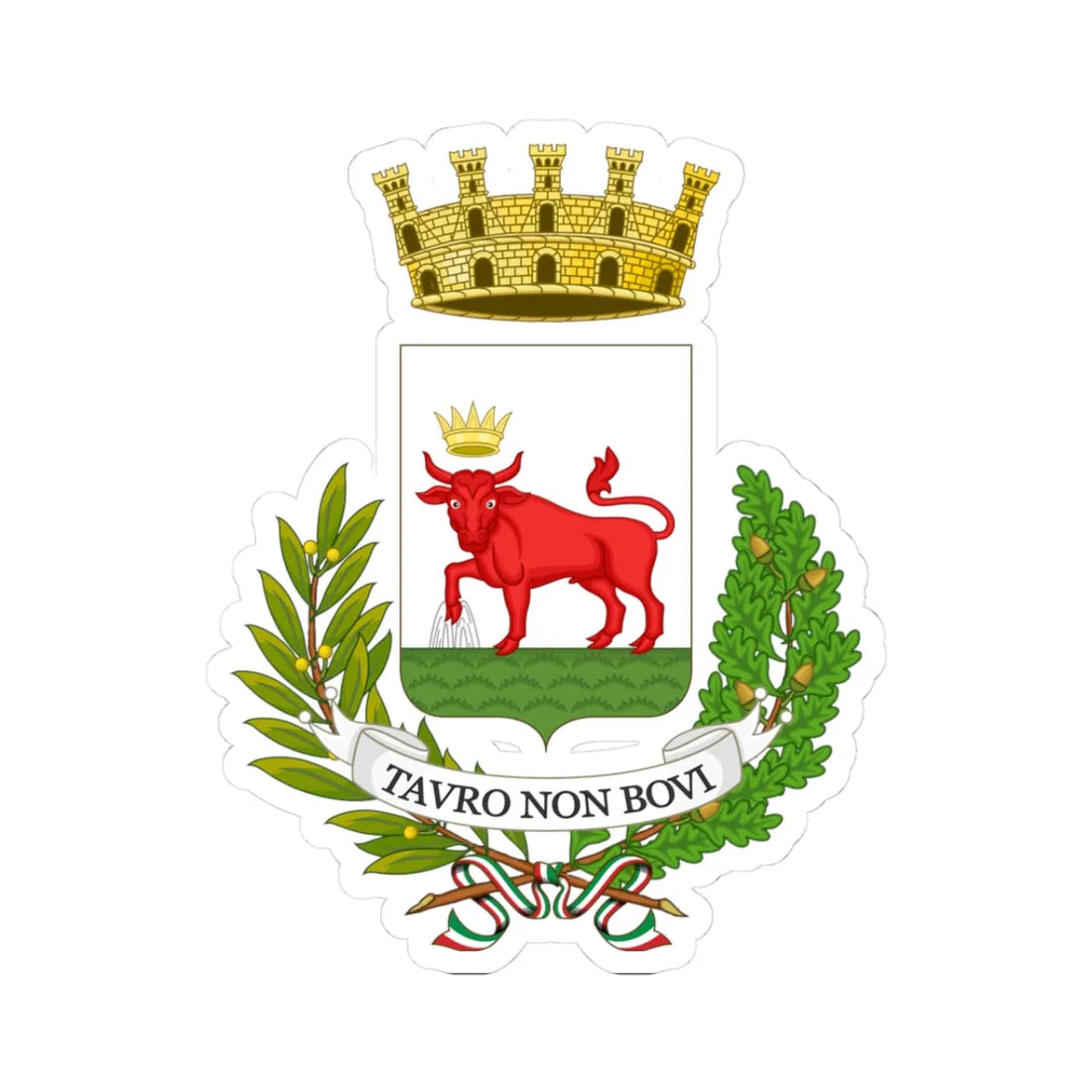 Nardò-Stemma (Italy) (Coat of Arms) STICKER Vinyl Kiss-Cut Decal 3 Inch White - The Sticker Space