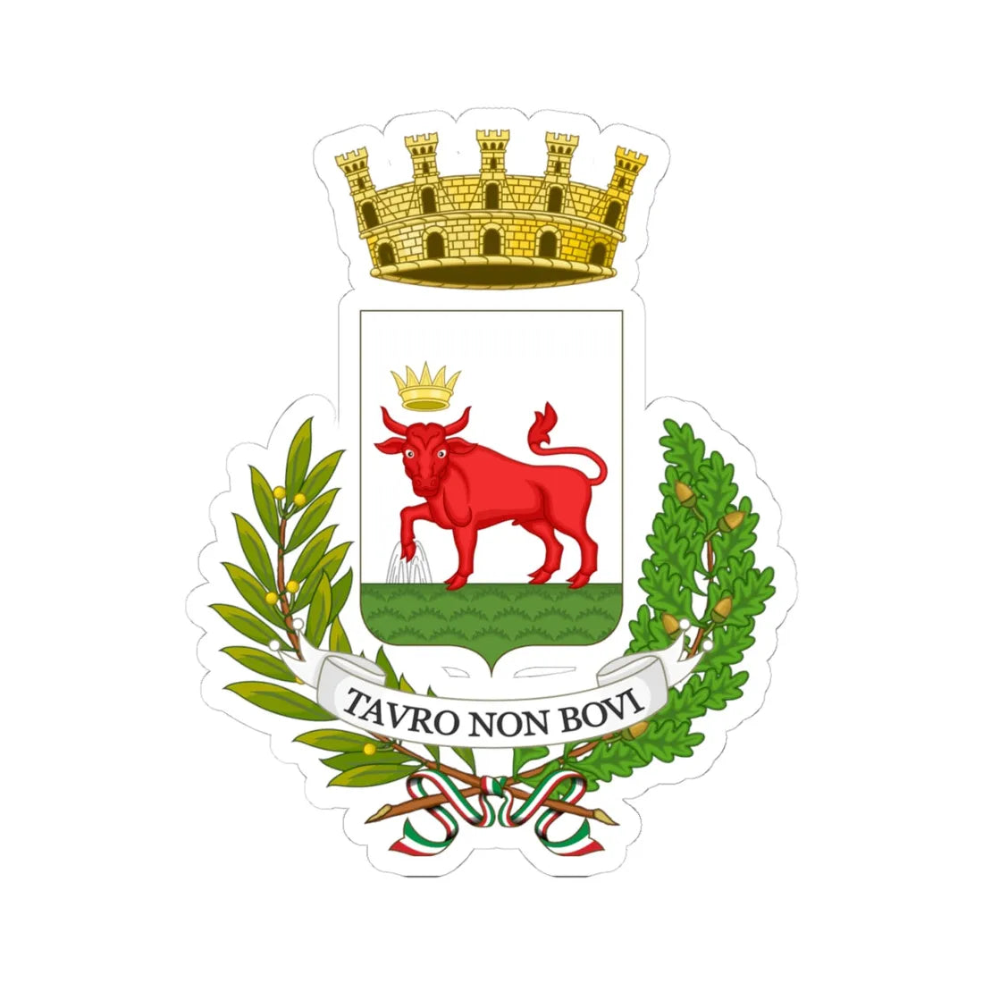 Nardò-Stemma (Italy) (Coat of Arms) STICKER Vinyl Kiss-Cut Decal 4 Inch White - The Sticker Space