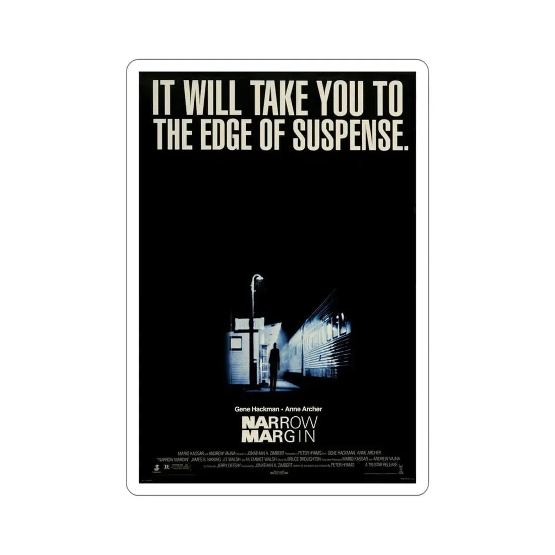 Narrow Margin 1990 Movie Poster STICKER Vinyl Die-Cut Decal 5 Inch - The Sticker Space