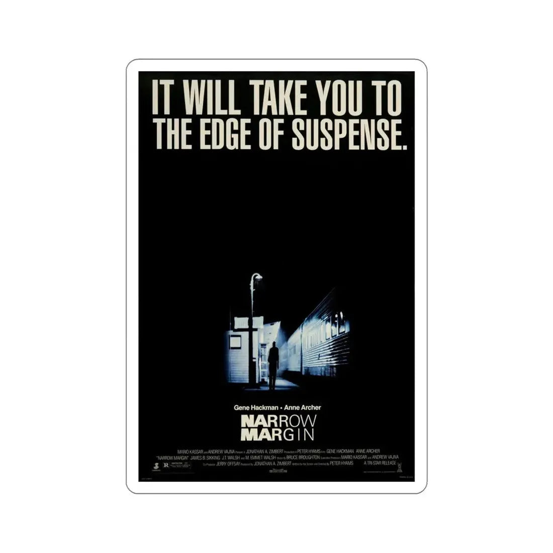 Narrow Margin 1990 Movie Poster STICKER Vinyl Die-Cut Decal 6 Inch - The Sticker Space