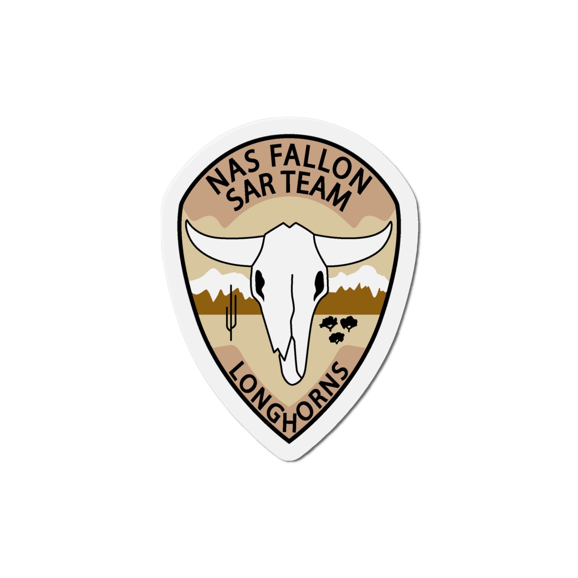 NAS Fallon SAR Longhorns (U.S. Navy) Die-Cut Magnet-The Sticker Space