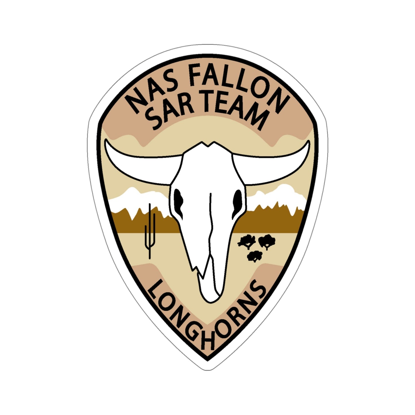 NAS Fallon SAR Longhorns (U.S. Navy) STICKER Vinyl Die-Cut Decal-5 Inch-The Sticker Space