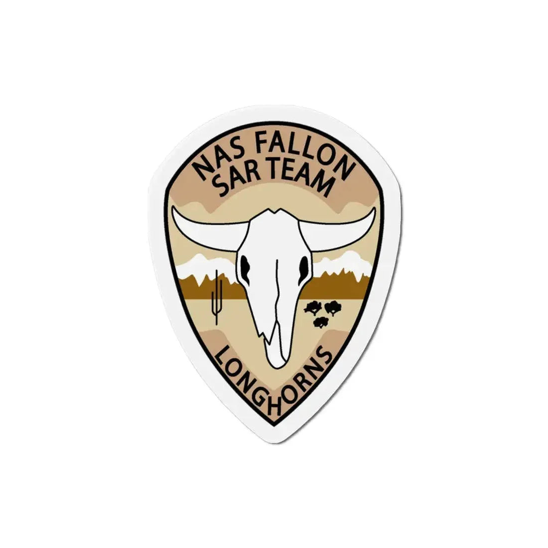 NAS Fallon SAR Longhorns (U.S. Navy) Refrigerator Magnet 3 Inch - The Sticker Space