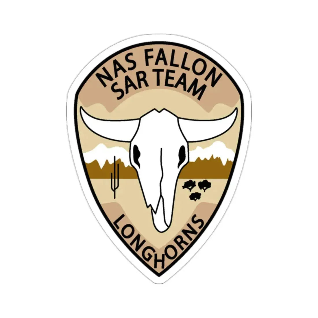 NAS Fallon SAR Longhorns (U.S. Navy) STICKER Vinyl Die-Cut Decal 2 Inch - The Sticker Space