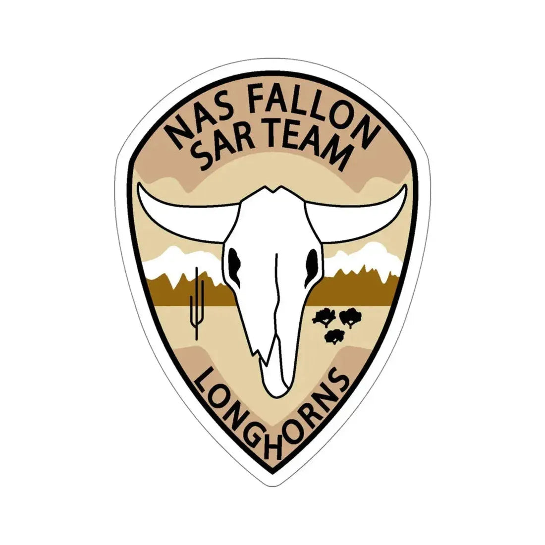 NAS Fallon SAR Longhorns (U.S. Navy) STICKER Vinyl Die-Cut Decal 5 Inch - The Sticker Space