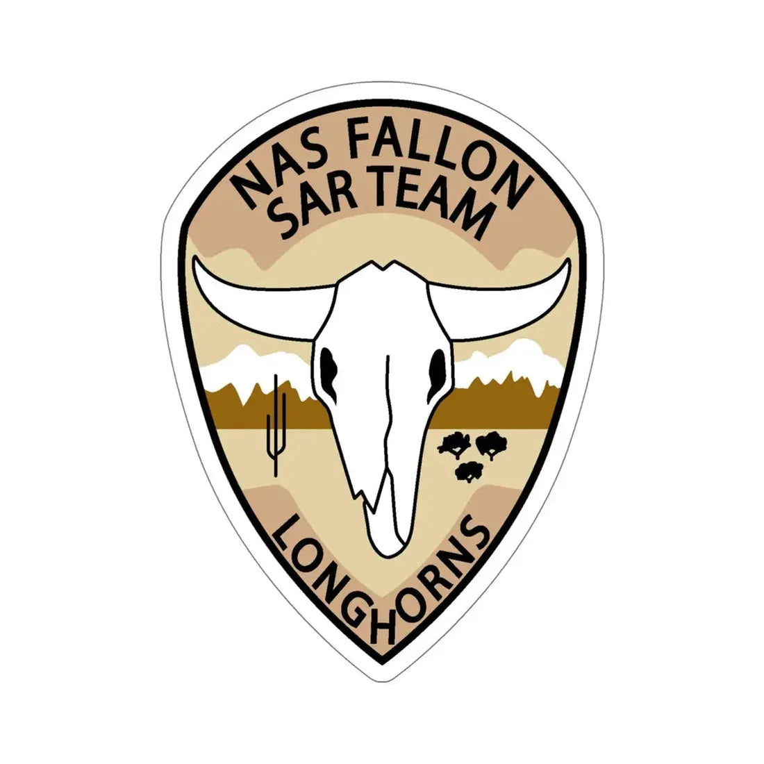 NAS Fallon SAR Longhorns (U.S. Navy) STICKER Vinyl Die-Cut Decal - The Sticker Space