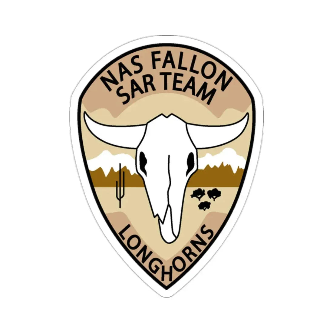 NAS Fallon SAR Longhorns (U.S. Navy) STICKER Vinyl Die-Cut Decal - The Sticker Space