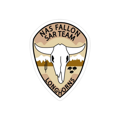 NAS Fallon SAR Longhorns (U.S. Navy) Transparent STICKER Die-Cut Vinyl Decal - The Sticker Space