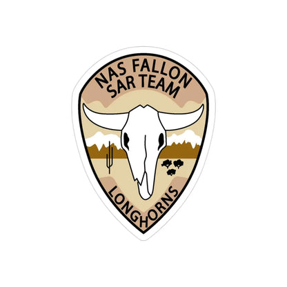 NAS Fallon SAR Longhorns (U.S. Navy) Transparent STICKER Die-Cut Vinyl Decal - The Sticker Space