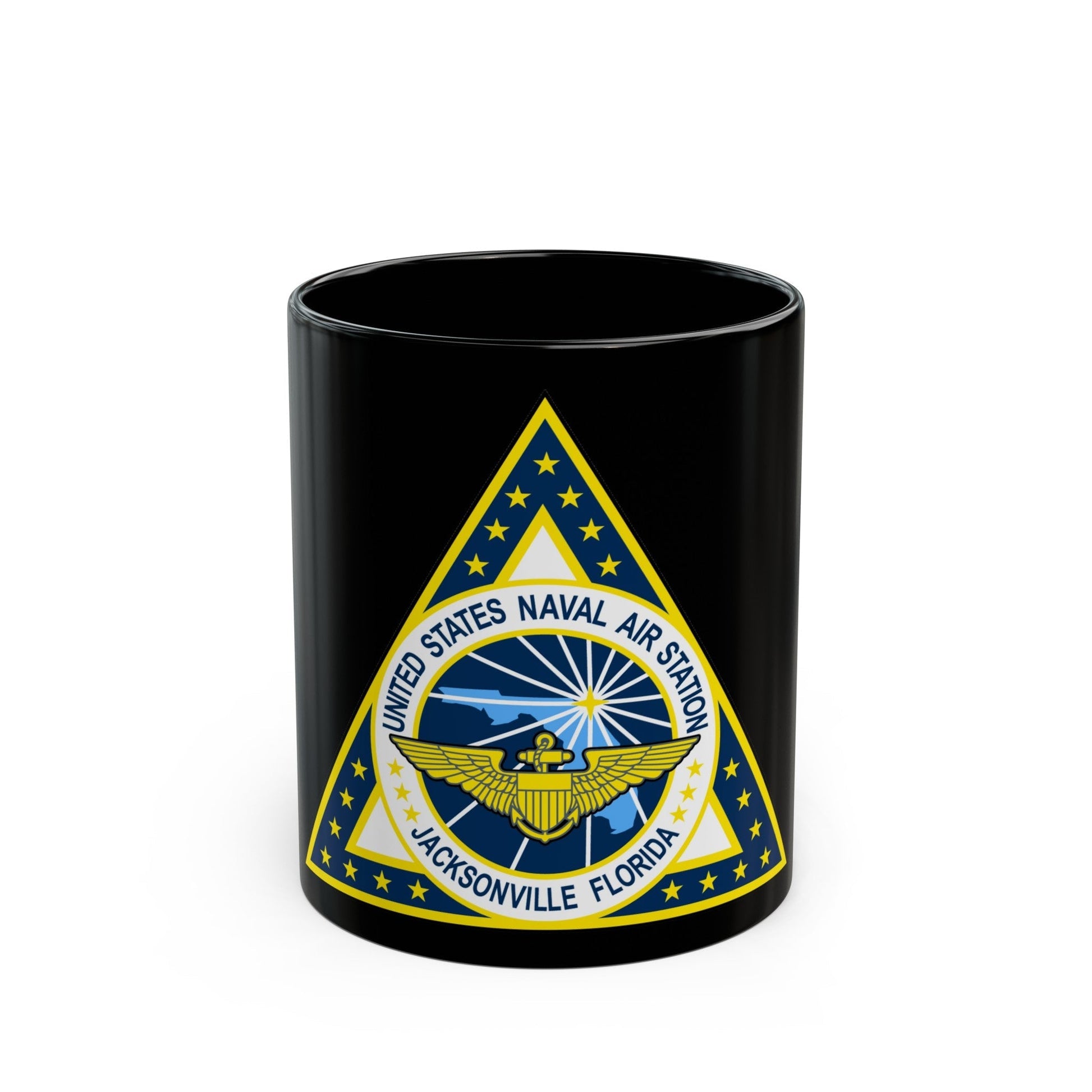 NAS Jacksonville FL (U.S. Navy) Black Coffee Mug-11oz-The Sticker Space