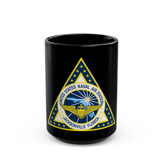 NAS Jacksonville FL (U.S. Navy) Black Coffee Mug-15oz-The Sticker Space