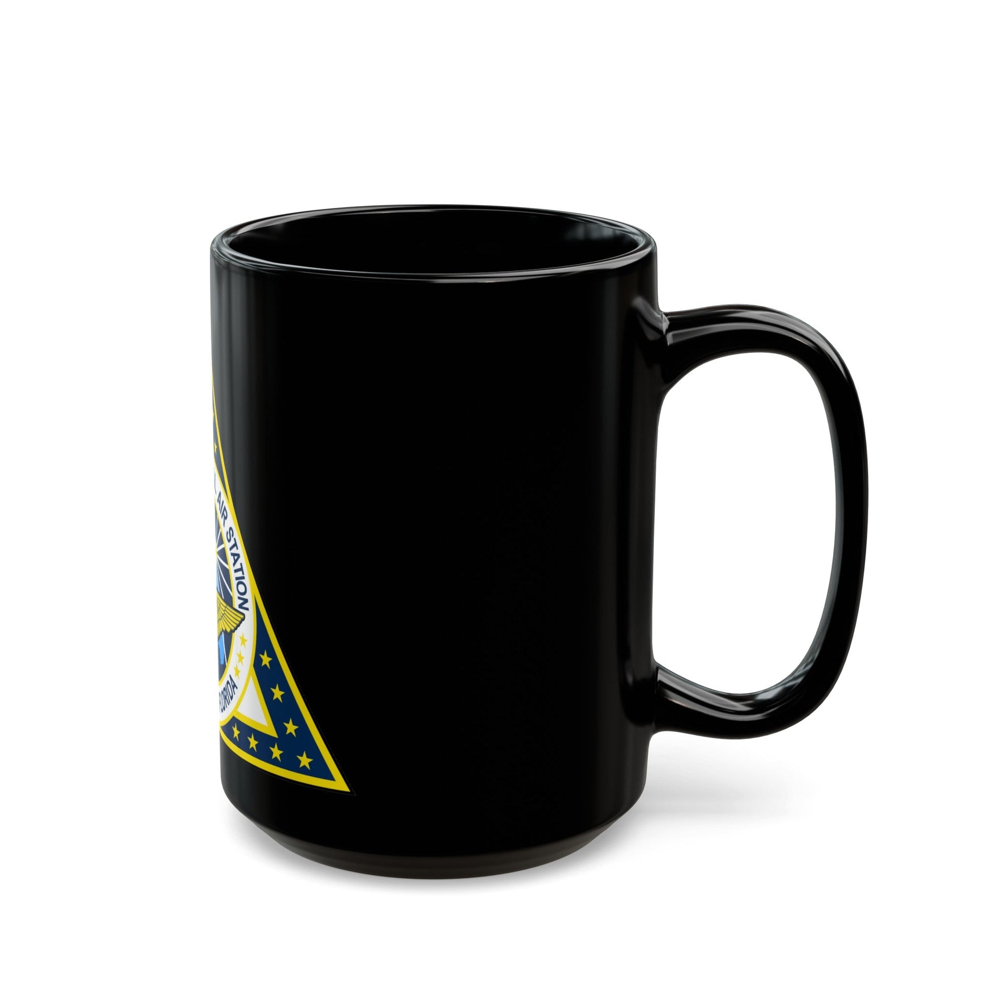 NAS Jacksonville FL (U.S. Navy) Black Coffee Mug-The Sticker Space