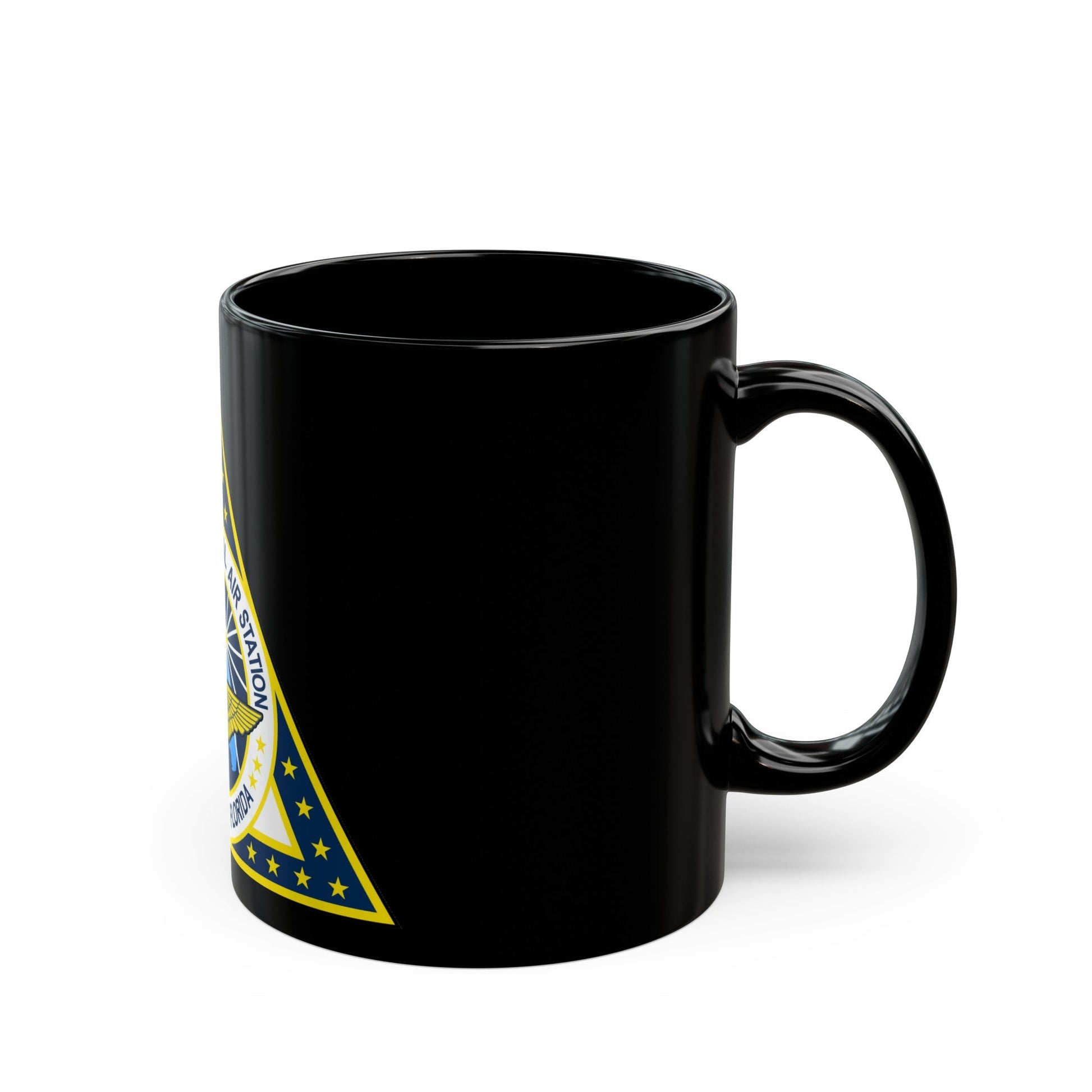 NAS Jacksonville FL (U.S. Navy) Black Coffee Mug-The Sticker Space