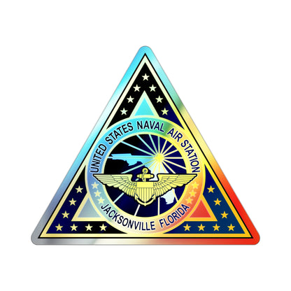 NAS Jacksonville FL (U.S. Navy) Holographic STICKER Die-Cut Vinyl Decal-2 Inch-The Sticker Space