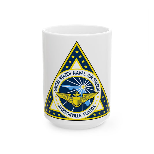 NAS Jacksonville FL (U.S. Navy) White Coffee Mug-15oz-The Sticker Space