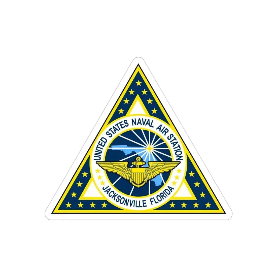 NAS Jacksonville FL (U.S. Navy) Transparent STICKER Die-Cut Vinyl Decal 3 Inch Transparent - The Sticker Space